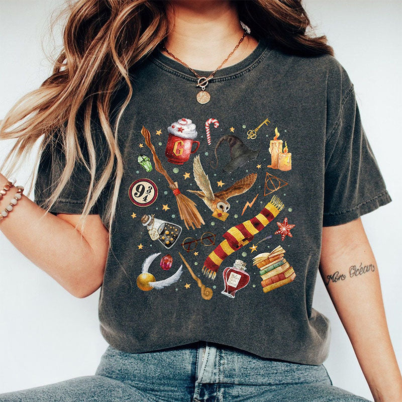 HP Inspired Wizard School Christmas T-shirt