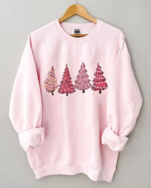 Merry Christmas womens sweatshirt trees shirt