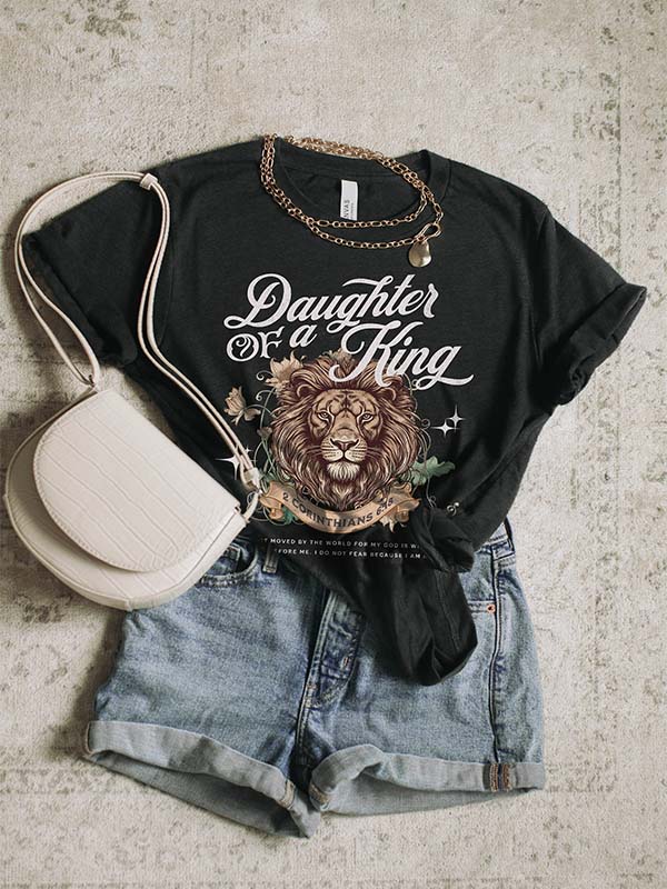 Boho Faith Bible Verse Lion T-shirt