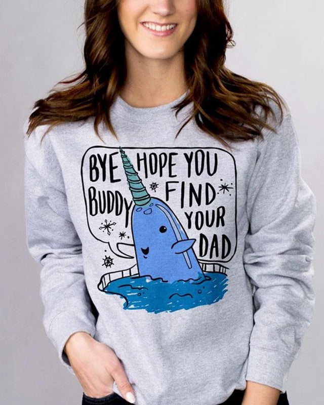 Christmas Whale Ugly Holiday Crewneck Sweatshirt