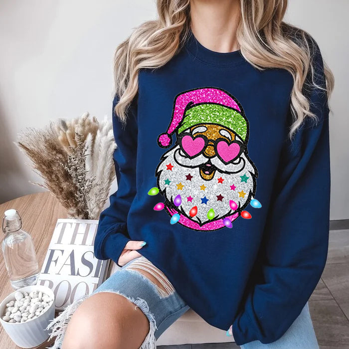 Santa with Sunglasses Christmas Sweatshirt