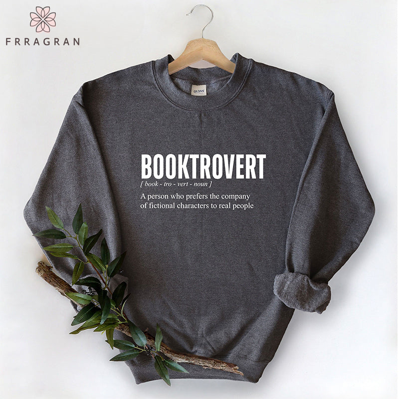 Booktrovert Definition Letter Print Sweatshirt