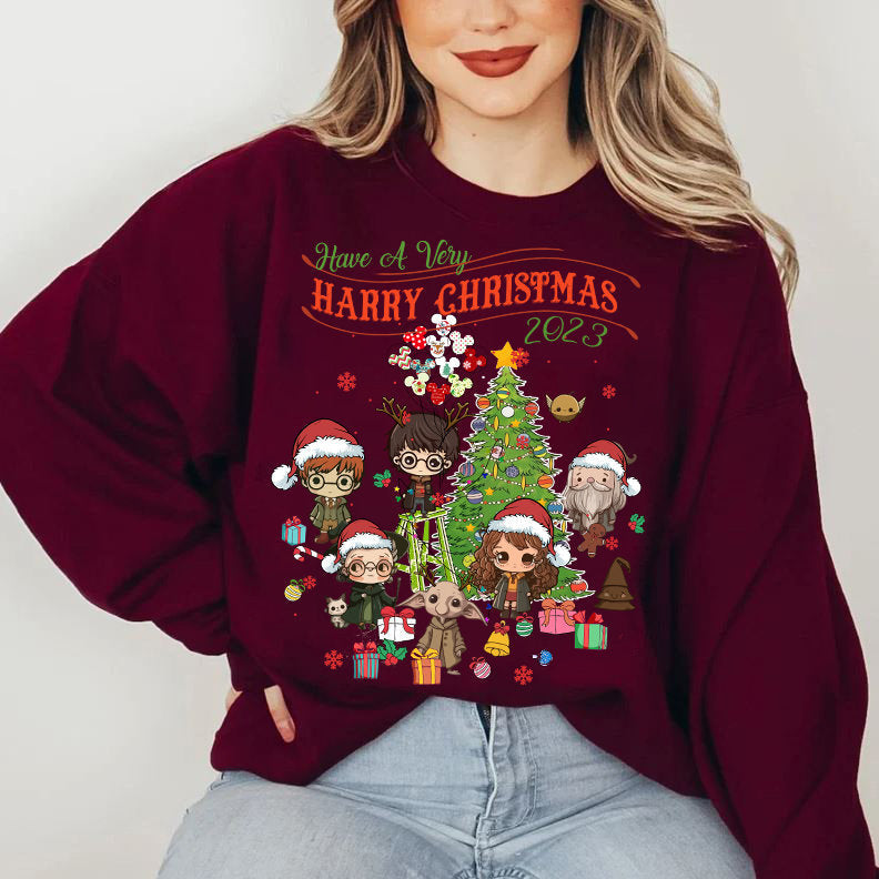 Funny HP Wizard Have A Very Harry Christmas 2023 Sweatshirt