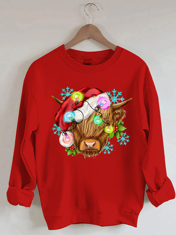 Christmas Highland Cow Sweatshirt