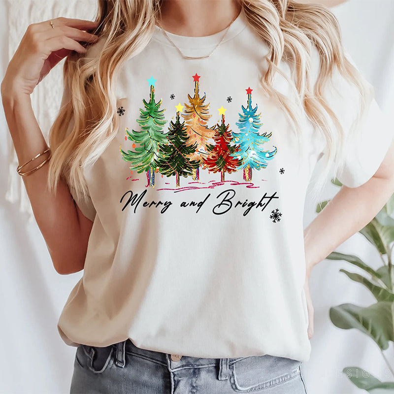 Merry and Bright Trees T-shirt