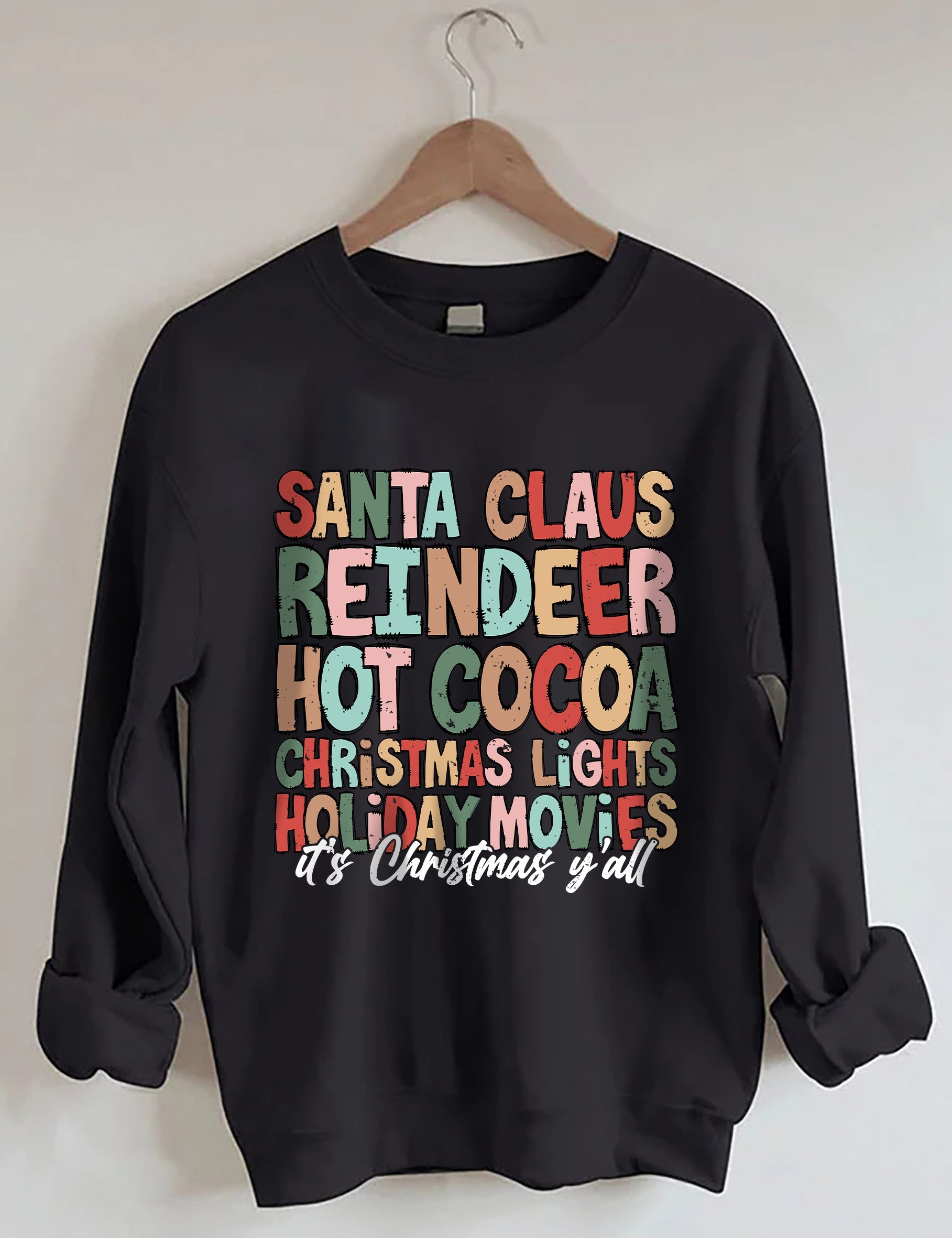 Santa Claus Reindeer Hot Cocoa Sweatshirt