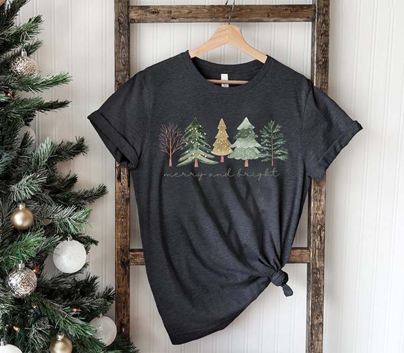 Merry and Bright Trees T-shirt