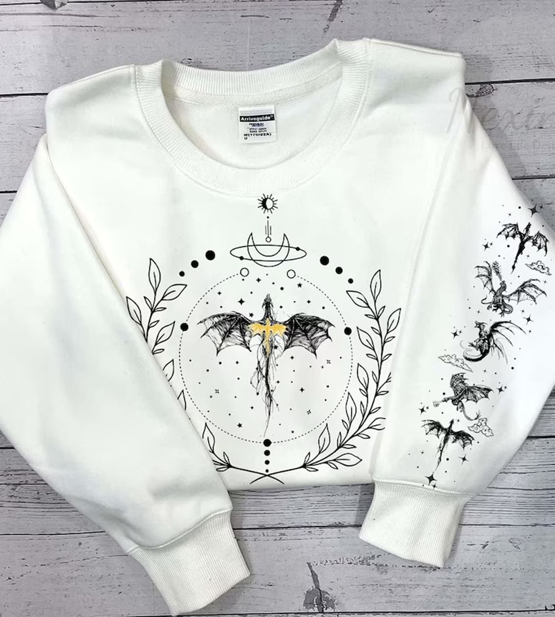 Fourth Wing Sleeve Printed Sweatshirt
