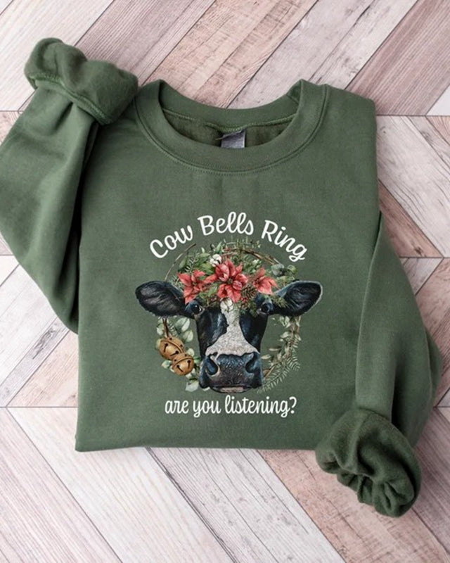 Cow Christmas Crewneck Sweatshirt