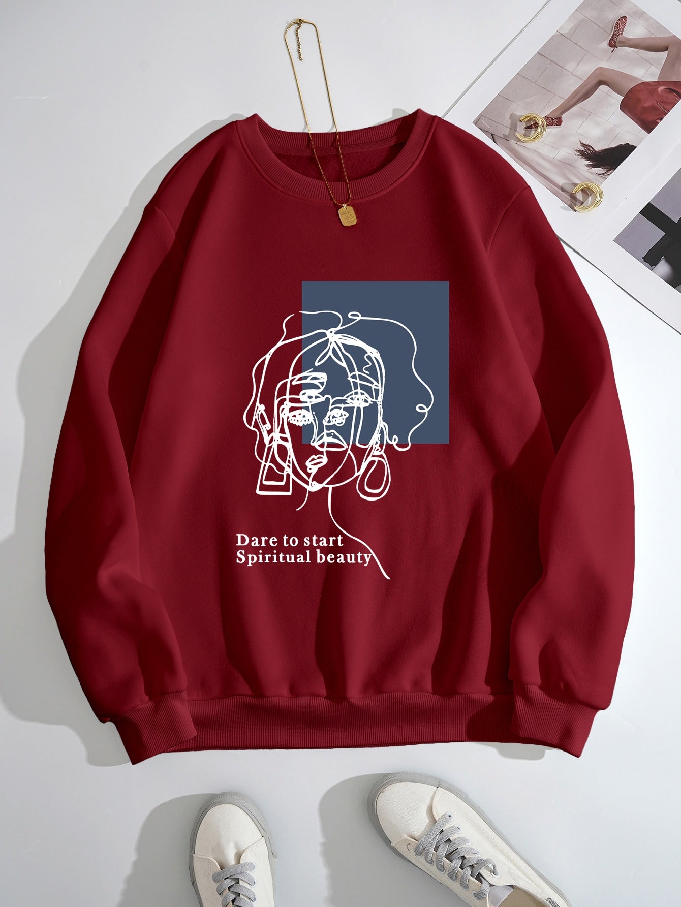 Fashion print sweatshirt