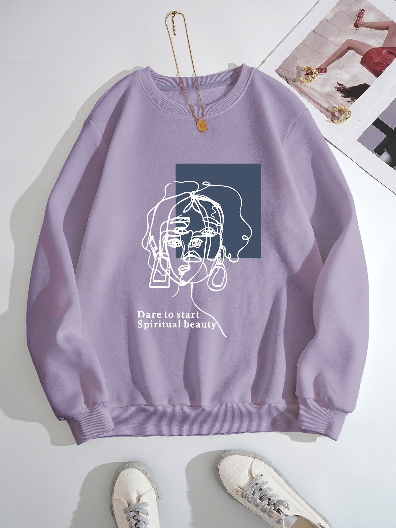 Fashion print sweatshirt